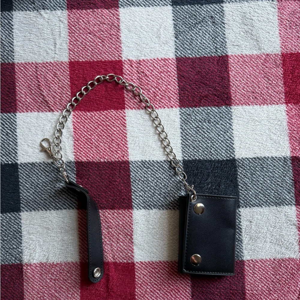 Black Wallet with Chain